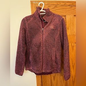 Burgundy north face jacket. Size small